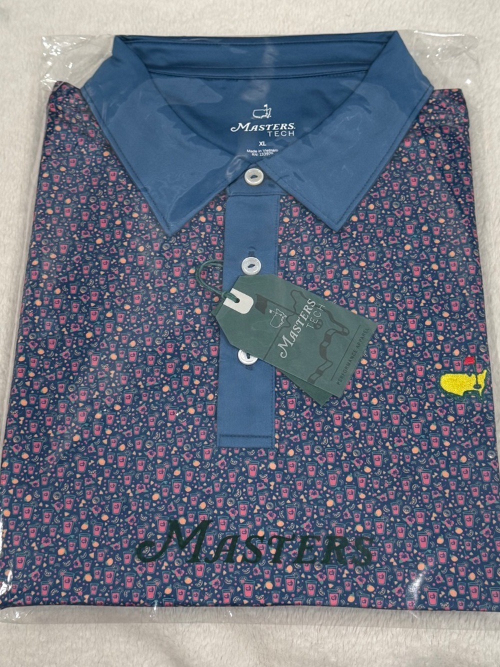 Men’s Masters Tech Polo Azalea Drink Print